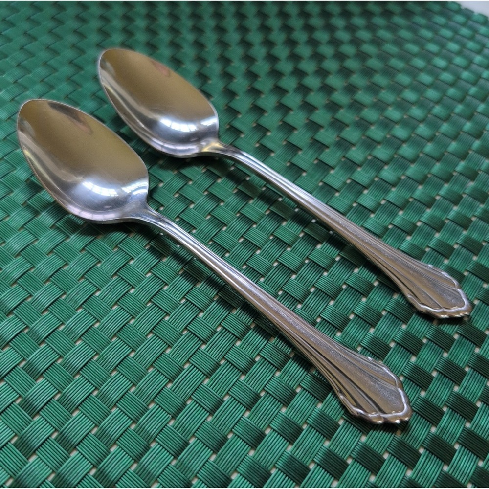 Oneida CLARETTE Teaspoons Set Lot of 2 Community Betty Crocker Stainless USA Vtg - Picture 2 of 10
